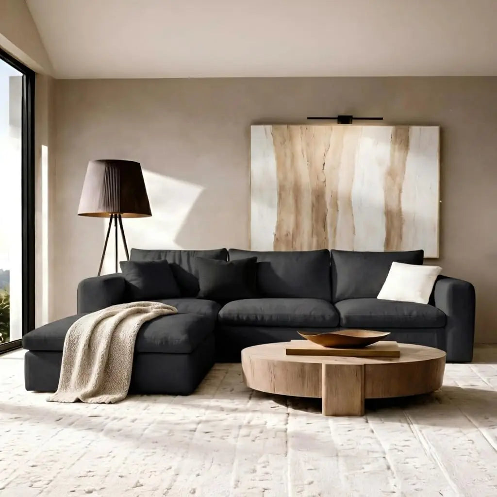 Modular Cloud Sectional Sofa, High Back Pillows
