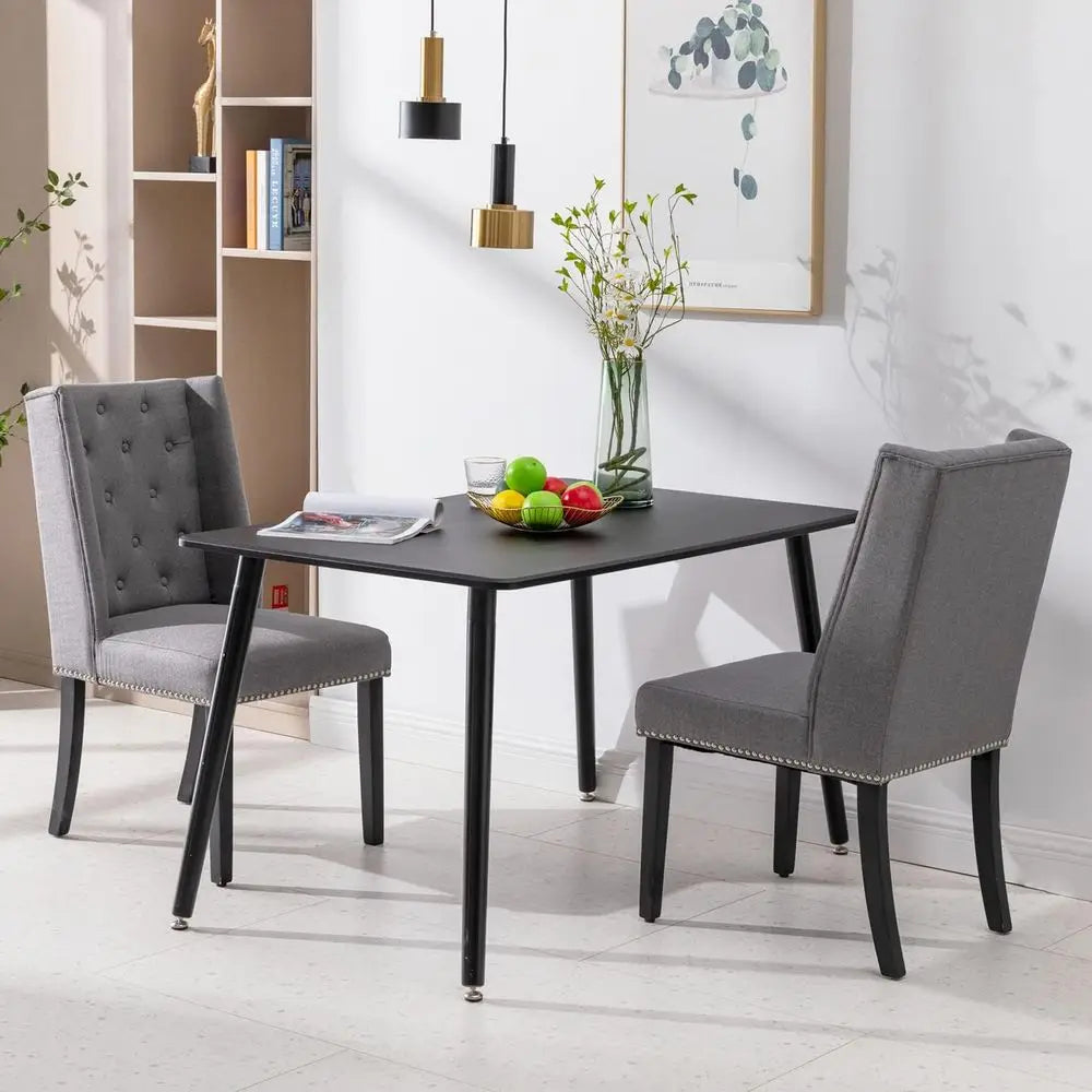 Pair of Elegant Wooden Dining Chairs