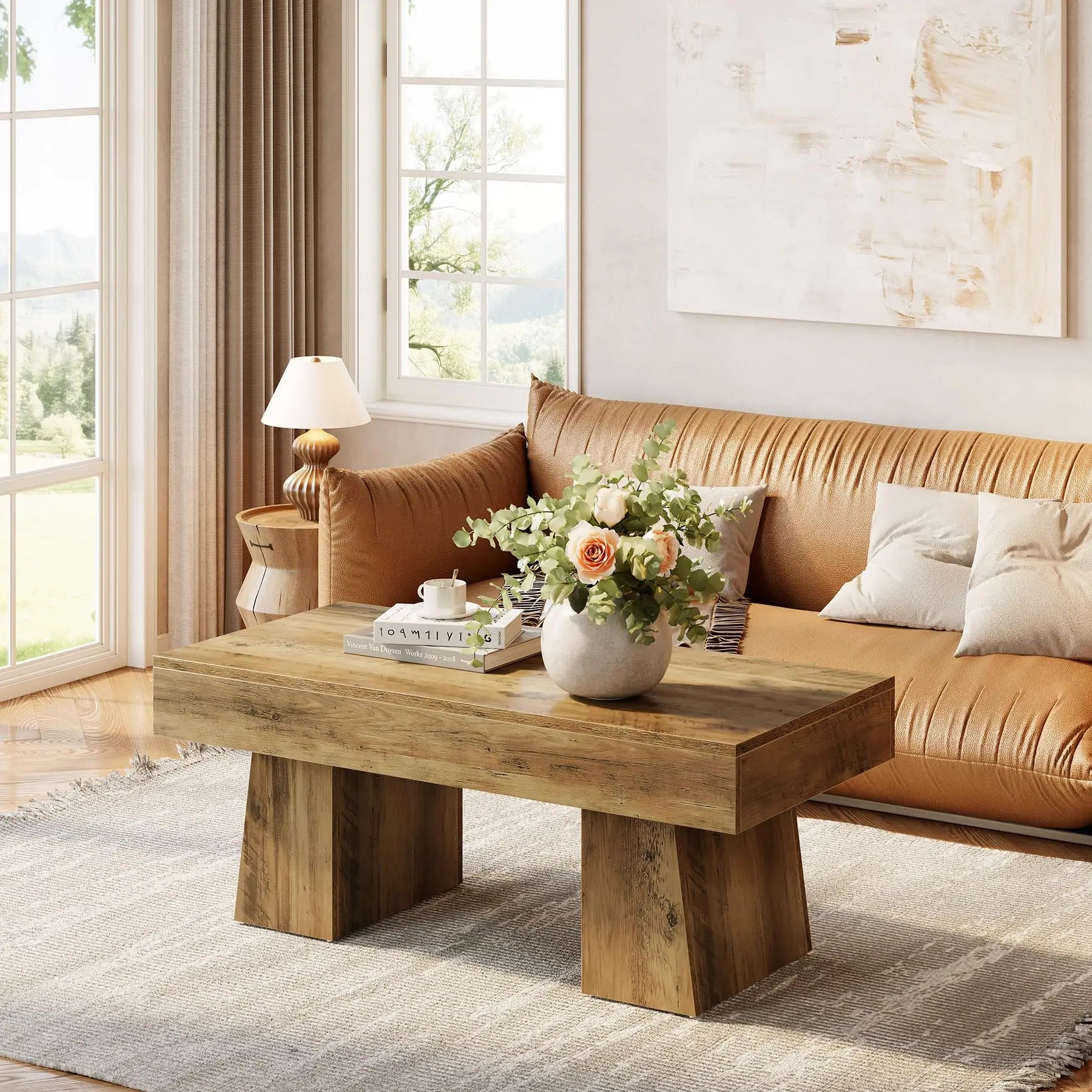 Wooden Rectangular Coffee Table
