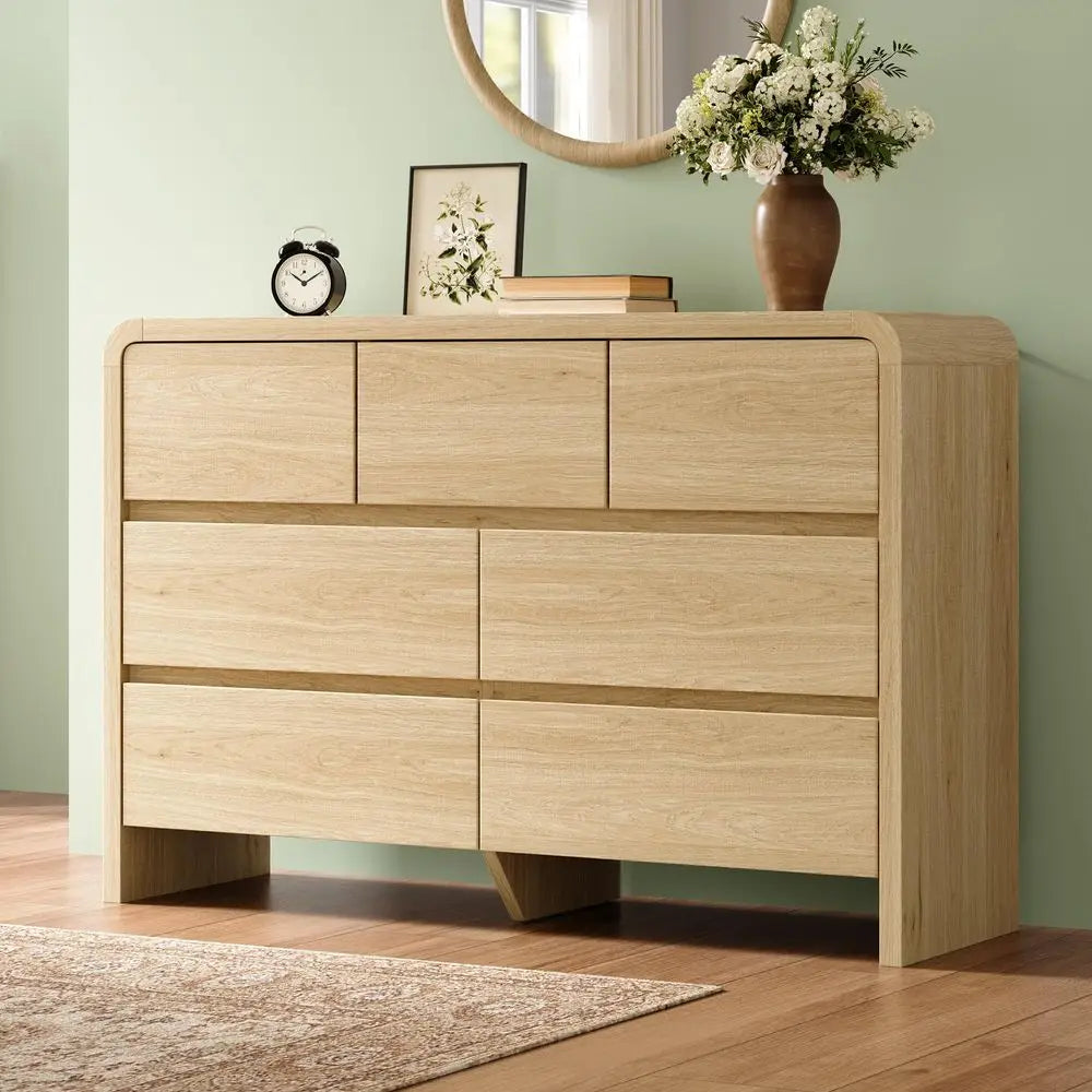 Oak Kids Dressers with Wide Chest of Drawers