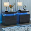 LED Nightstand with 2 Drawers