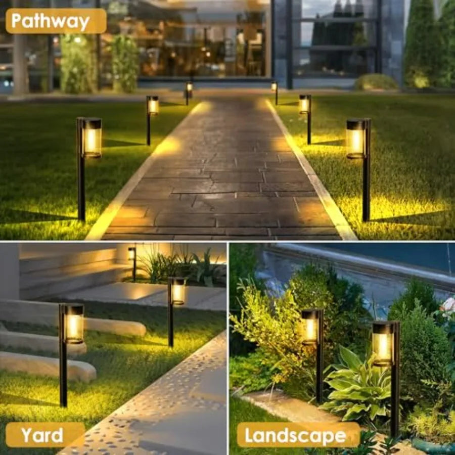 Solar Pathway Lights Outdoor, 10 Pack