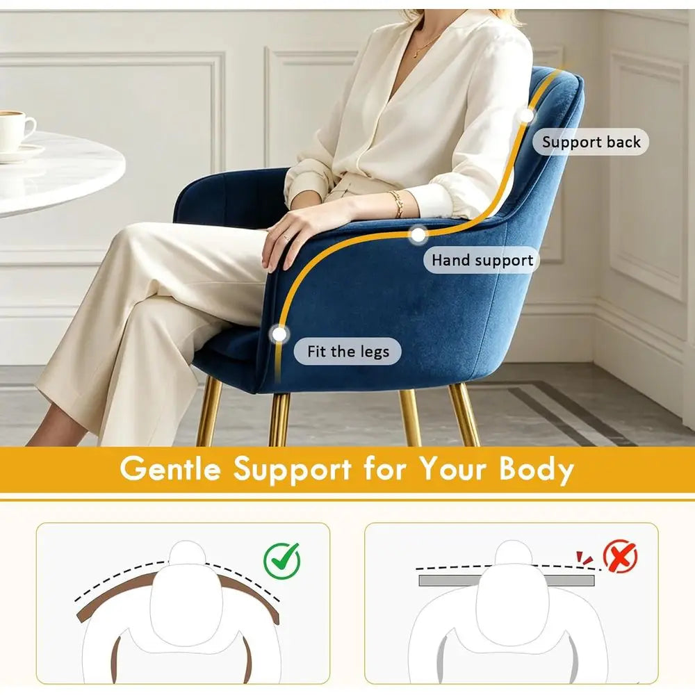 Velvet Dining Chairs Set o 4,