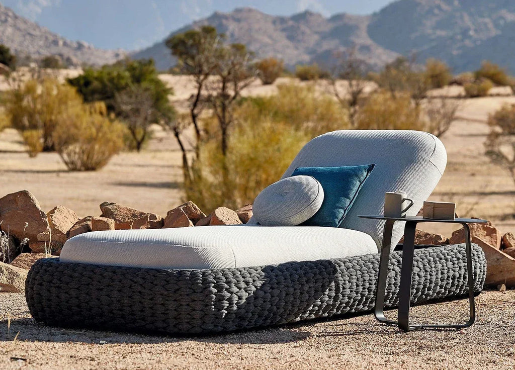 Aluminum Rattan Outdoor Lounger
