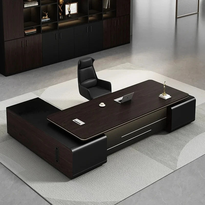 L Shape Executive Desk Designer Drawers