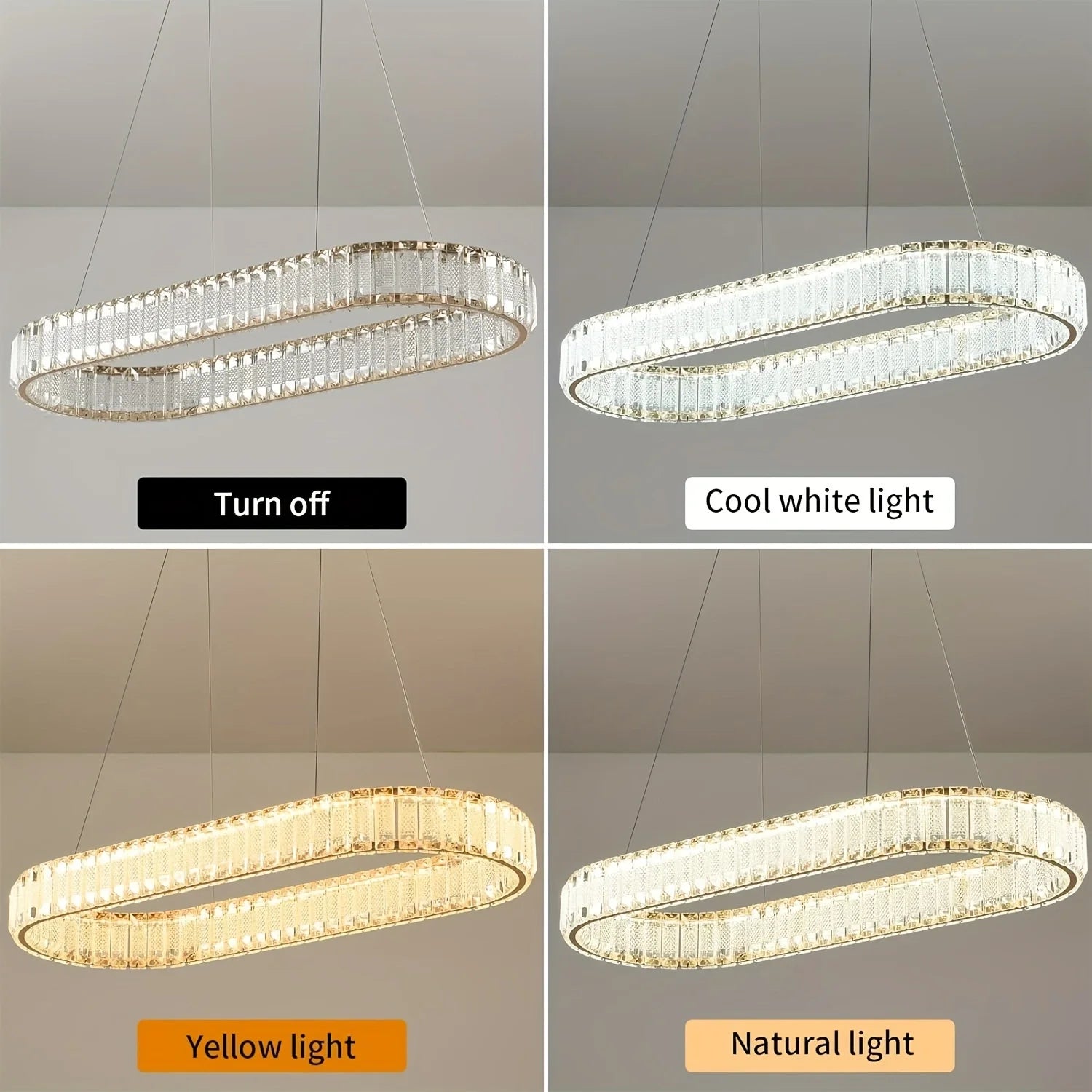 Modern Gold Crystal Chandelier