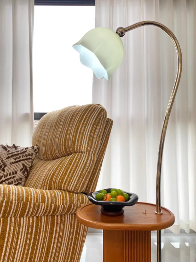 Ancient Style Standing Floor Lamp  with Table