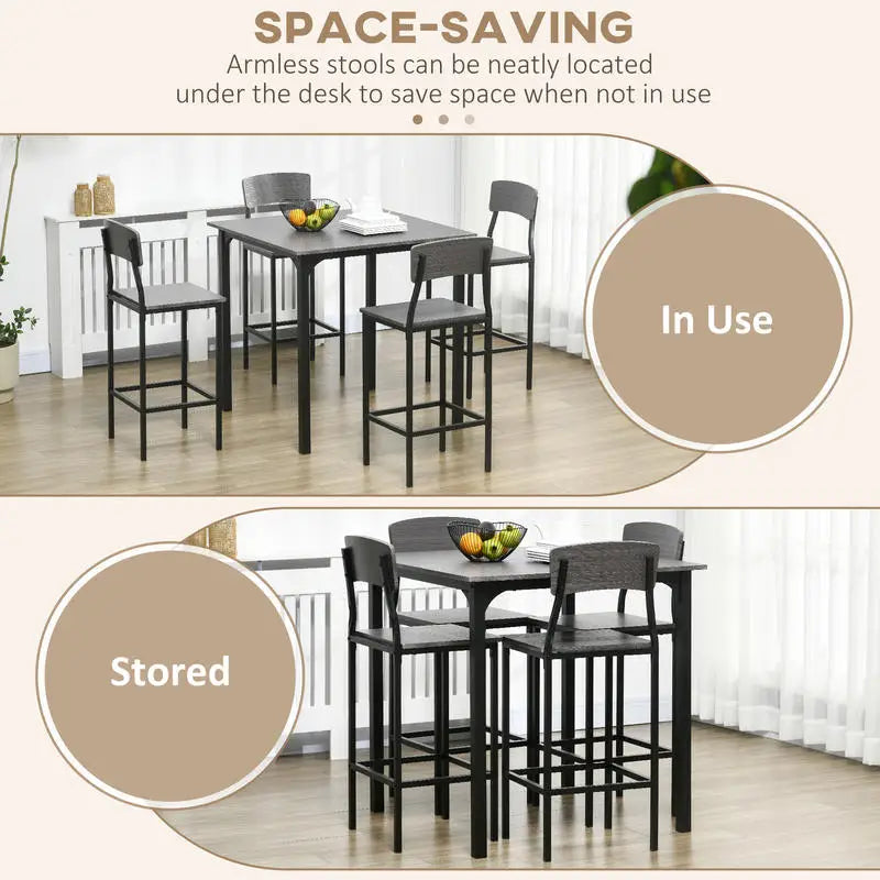 Counter Height Bar Table Set for 4