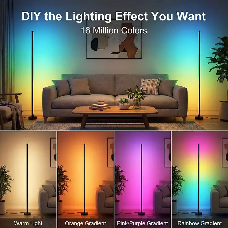 Modern Minimalist RGB Corner Floor Lamp