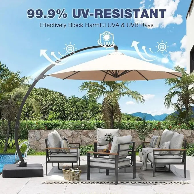 11 FT Cantilever Umbrella with Base Included
