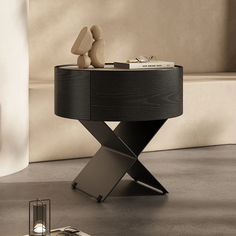 Simple Nightstands Round Design