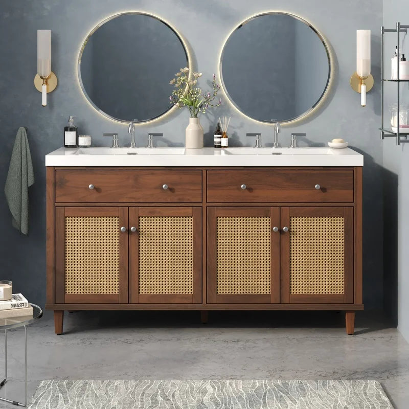 60 Inch Bathroom Vanity with Double Sink,