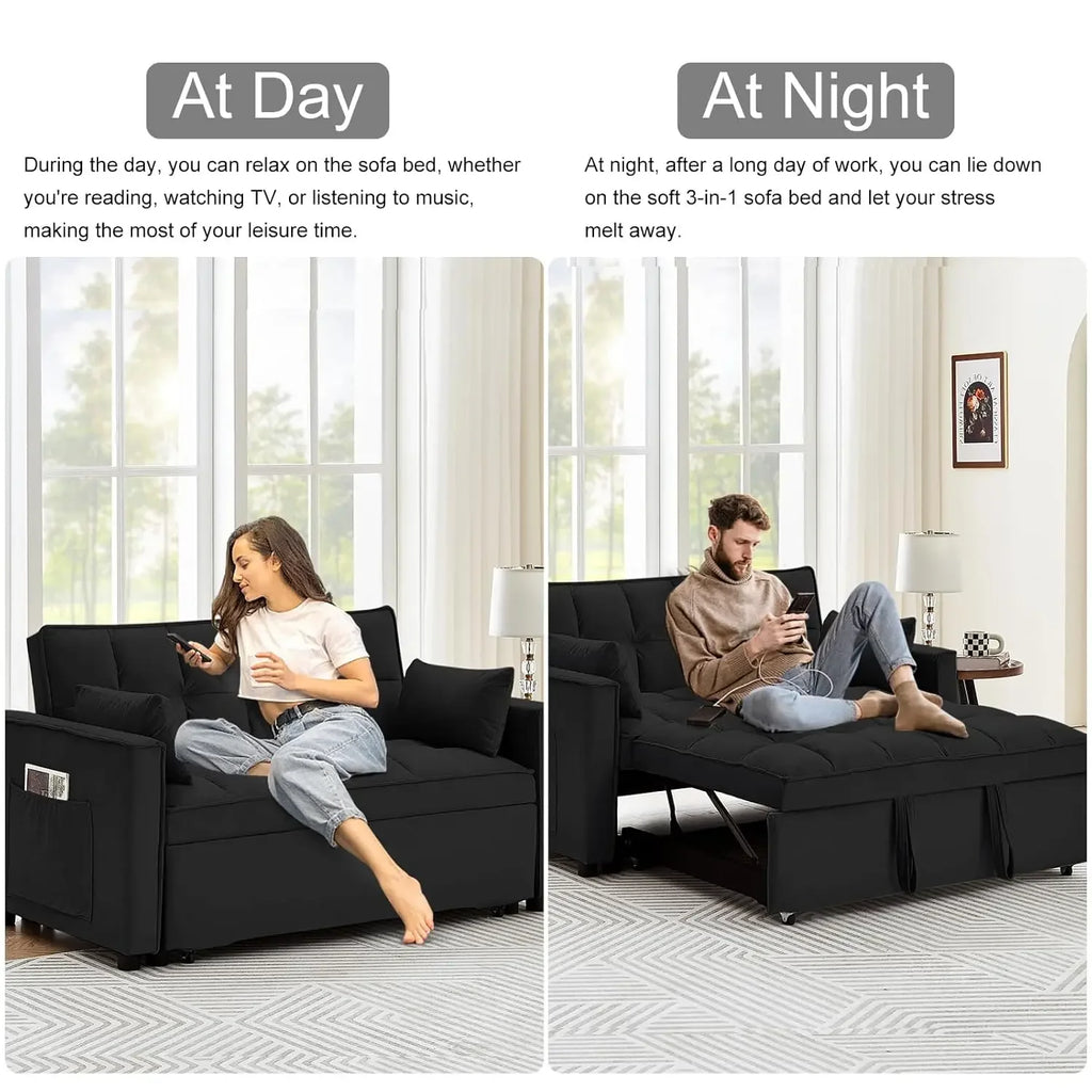 3 in 1 Convertible Sleeper Sofa Bed
