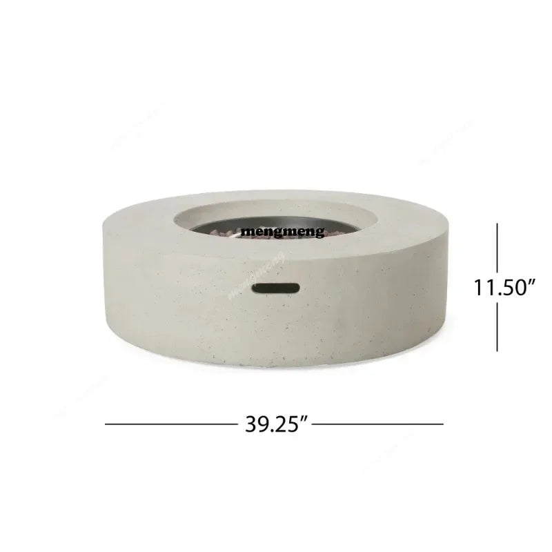 Round Outdoor Concrete Propane Fire Pit
