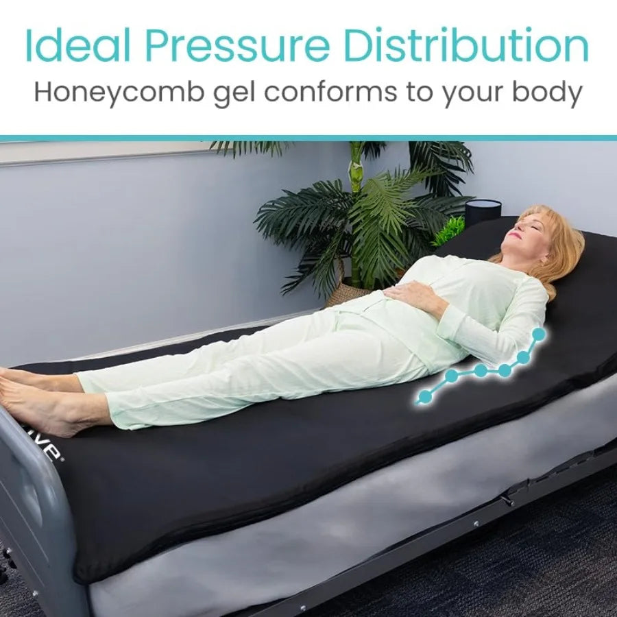 Cooling Gel Mattress Topper - Honeycomb Egg Crate Bed Pad for Hot Sleepers