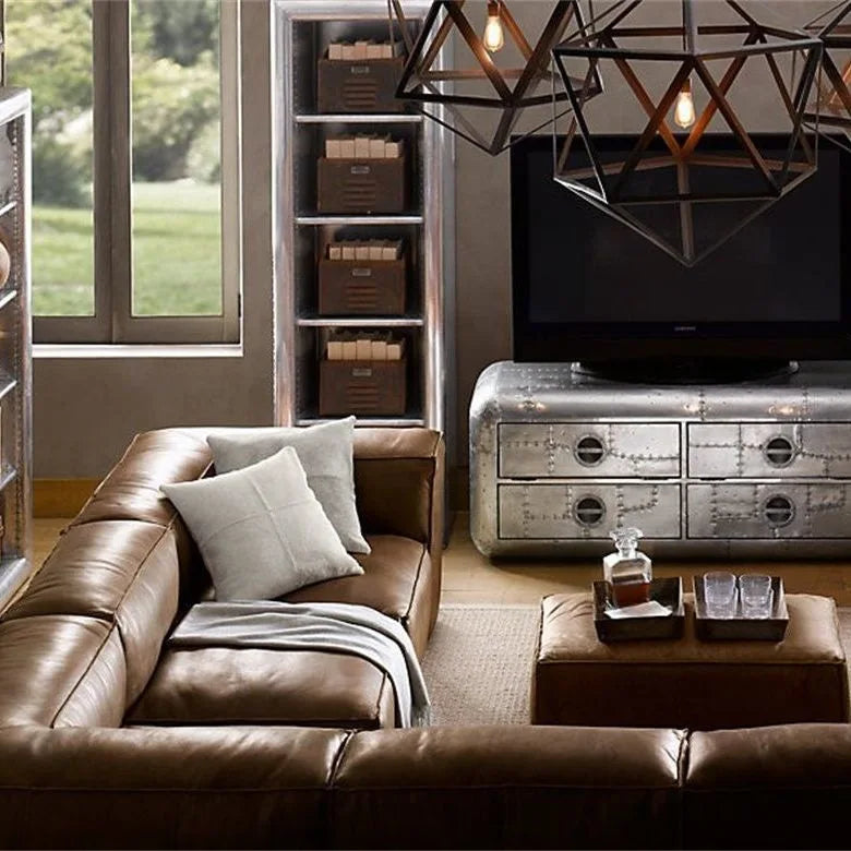 Italian minimalist living room retro sofa