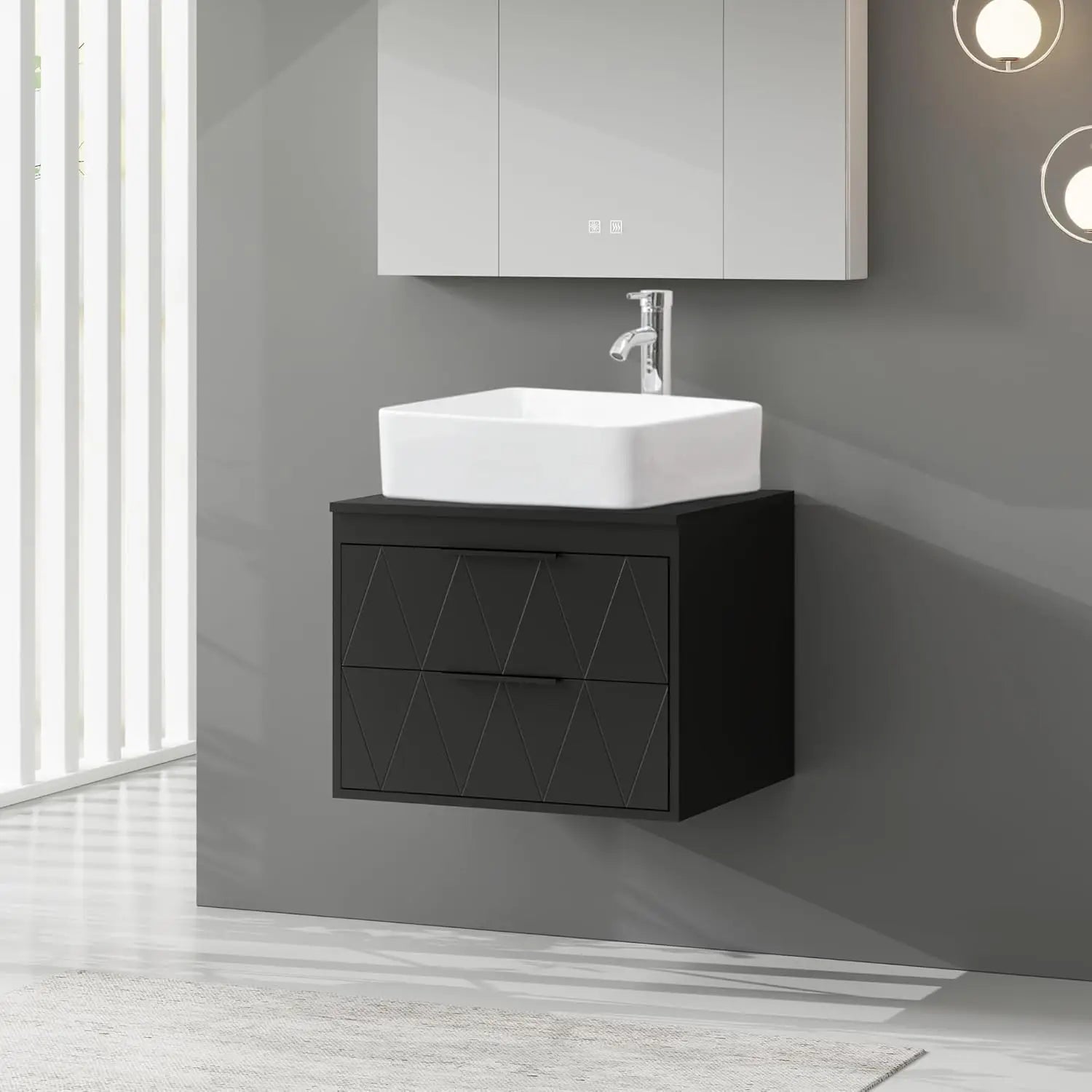 24" Floating Bathroom Vanities with Sink Combo