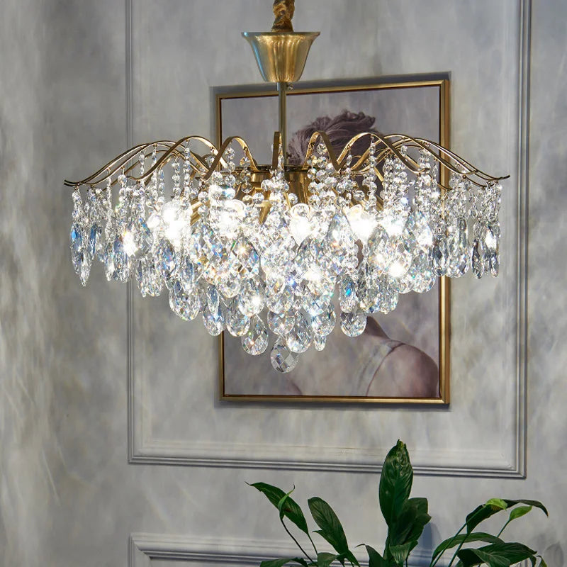 Luxury French Crystal Ceiling Pendant Lamp