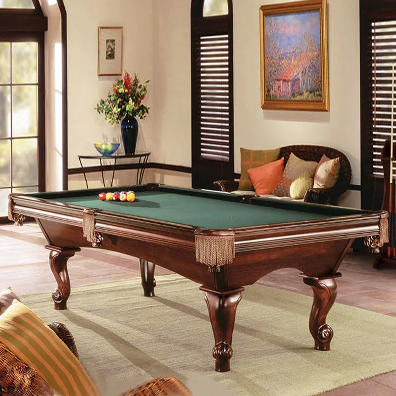 Luxury carved standard dining table convertible two-in-one pool table