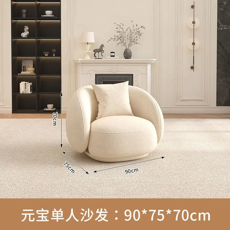 Nordic Fabric Sofa, Luxury Curved Large Sofa