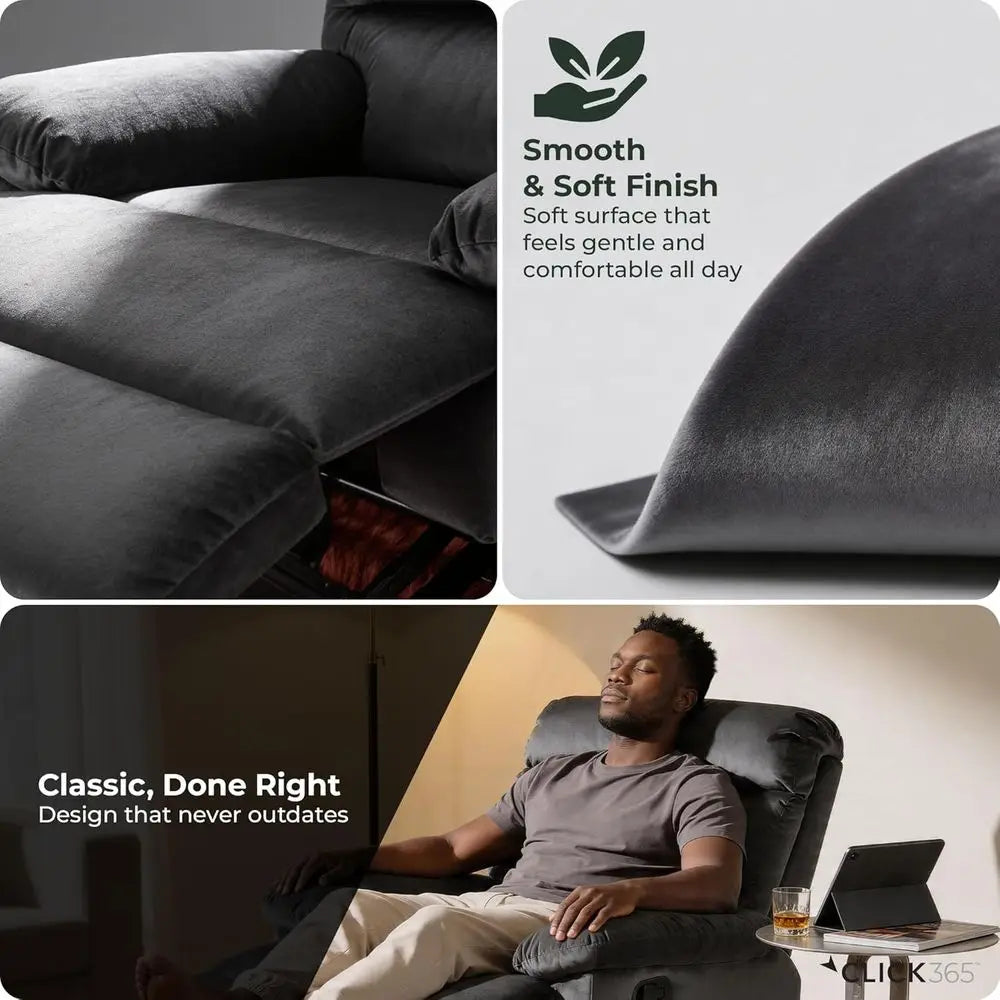 Graphite Gray Recliner Chair,