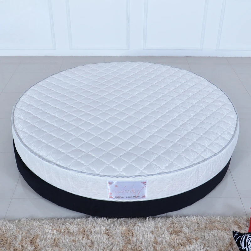 Round natural coconut palm mattress