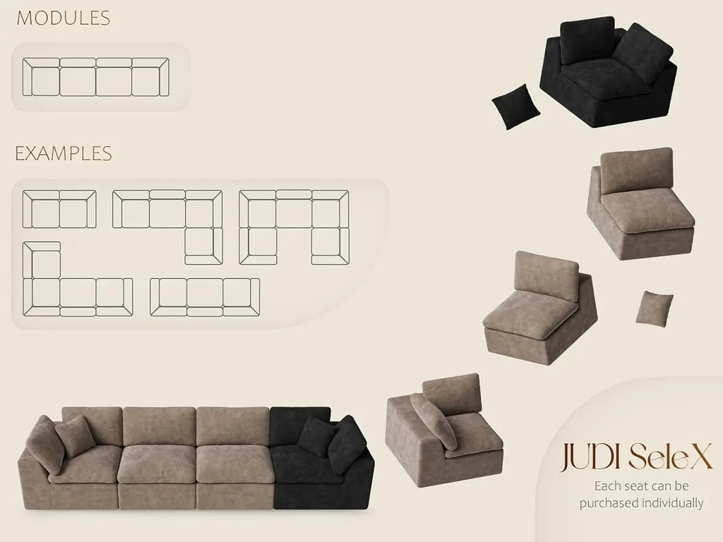 Cloud Couch Modular Sectional Couches for Living Room Corner