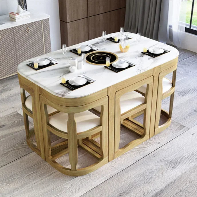 Sliding Dining Table and Chair Set
