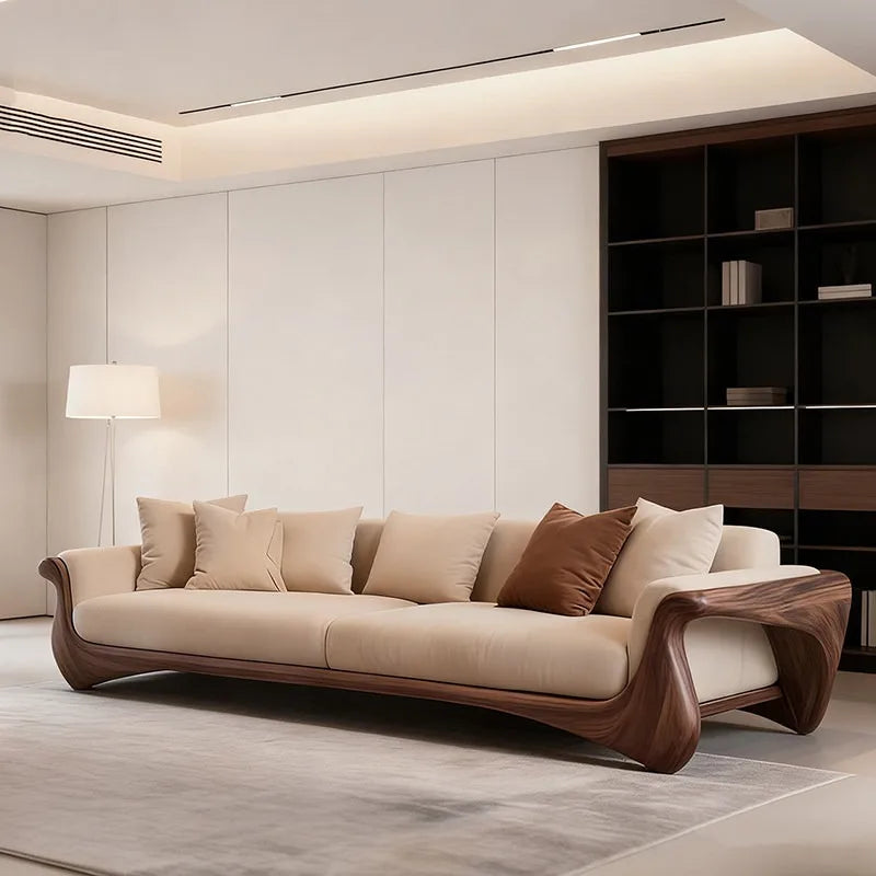Chinese Style Solid Wood Living Room Sofas