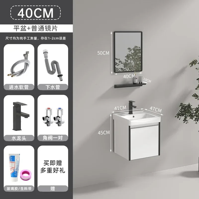 Modern Floating Bathroom Vanity with Sink, 3 Soft-Close Drawers
