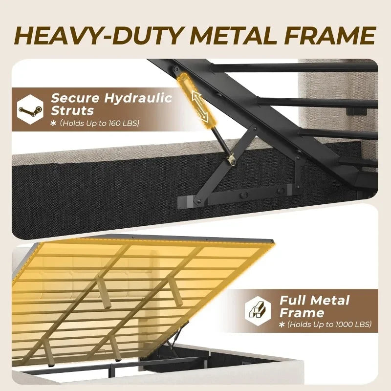 King Size Lift Up Storage Bed Frame,
