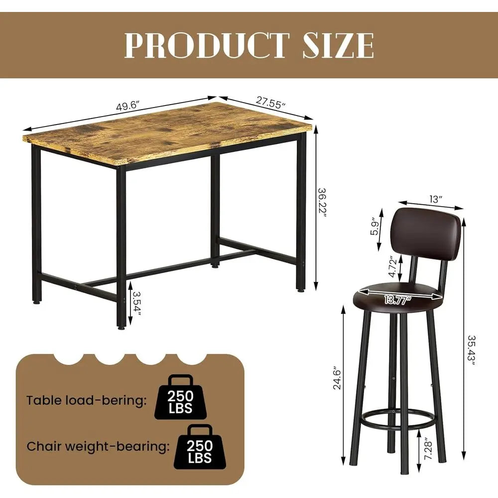 7-Piece Counter Height Bar Table Set