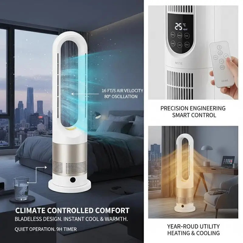 Bladeless Column Fan For Bedroom Office Home,