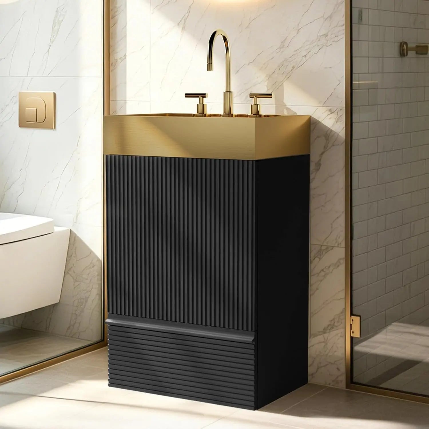 20 in Bathroom Vanity Ceramic Sink Freestanding Cabinet