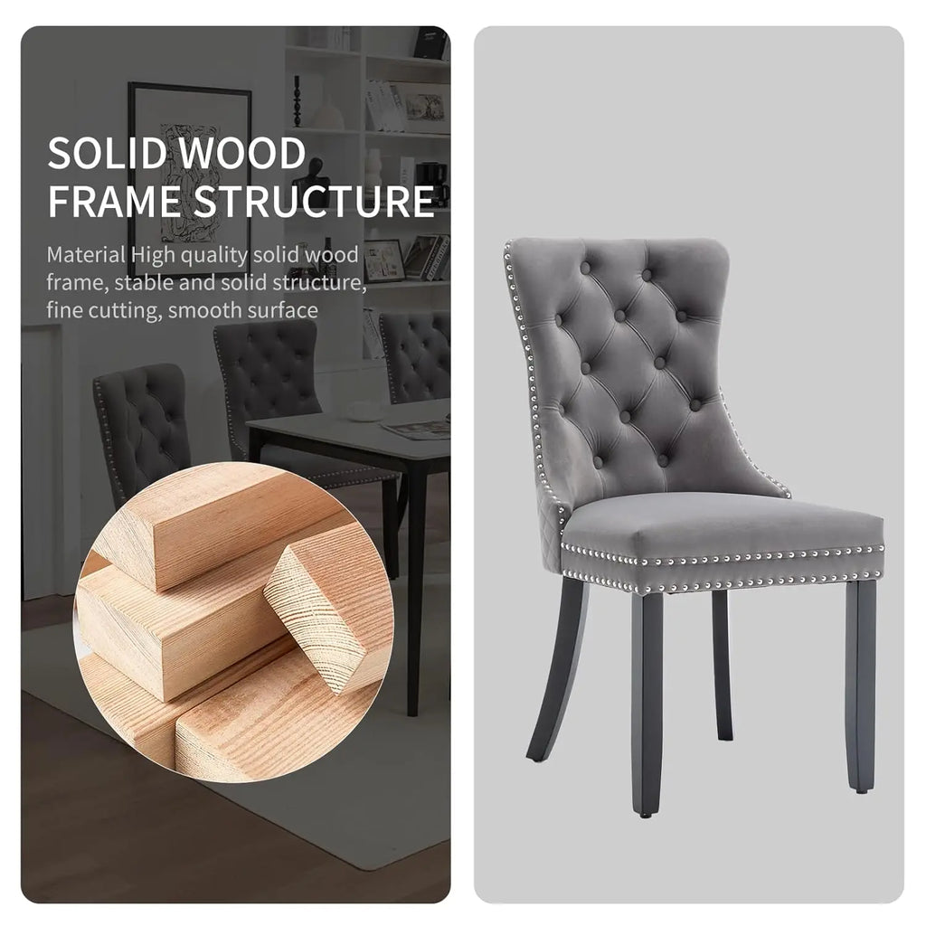 Velvet Dining Chairs Set of 6,