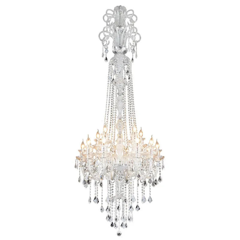 Large Extra Long12/15/18/24 Lights Stair Luxury Crystal Chandelier