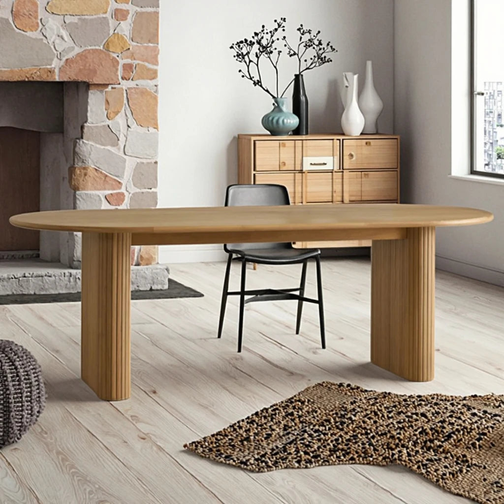 Luxury Design Dining Room Table  6-8 Seater Solid Natural Oak