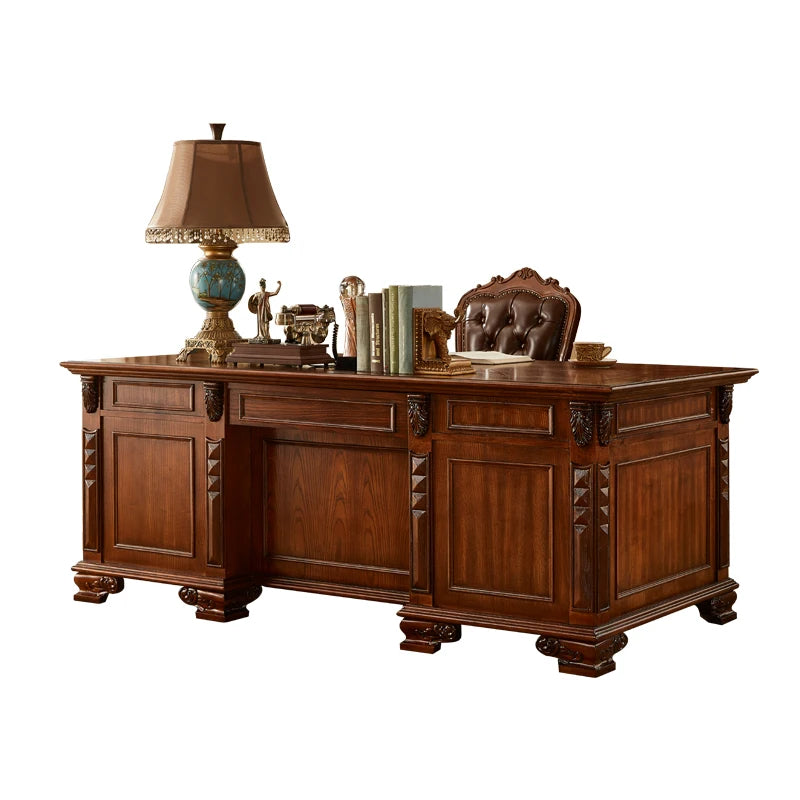 American solid wood desk boss big Executive desk and Chair