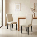 Modern Leather Dining Chairs Set of 2
