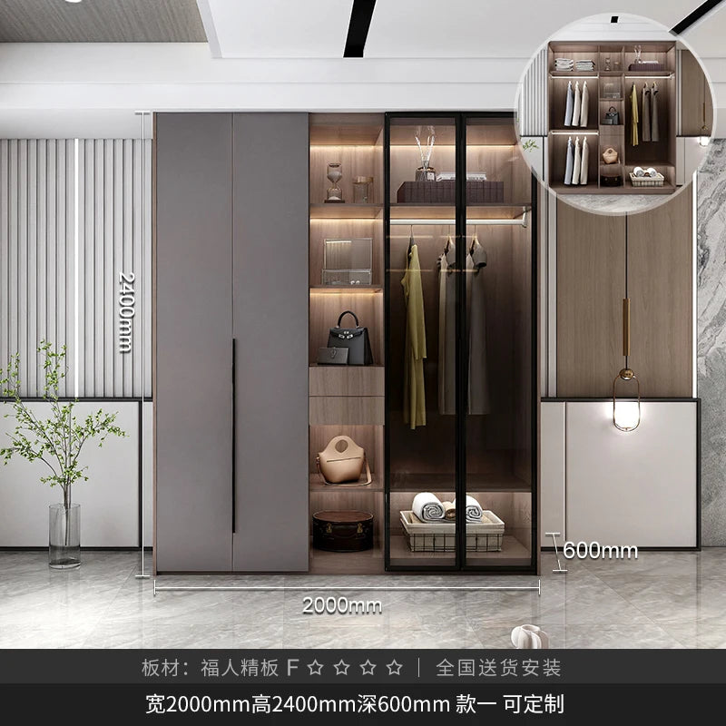 Double wardrobe glass Armoire