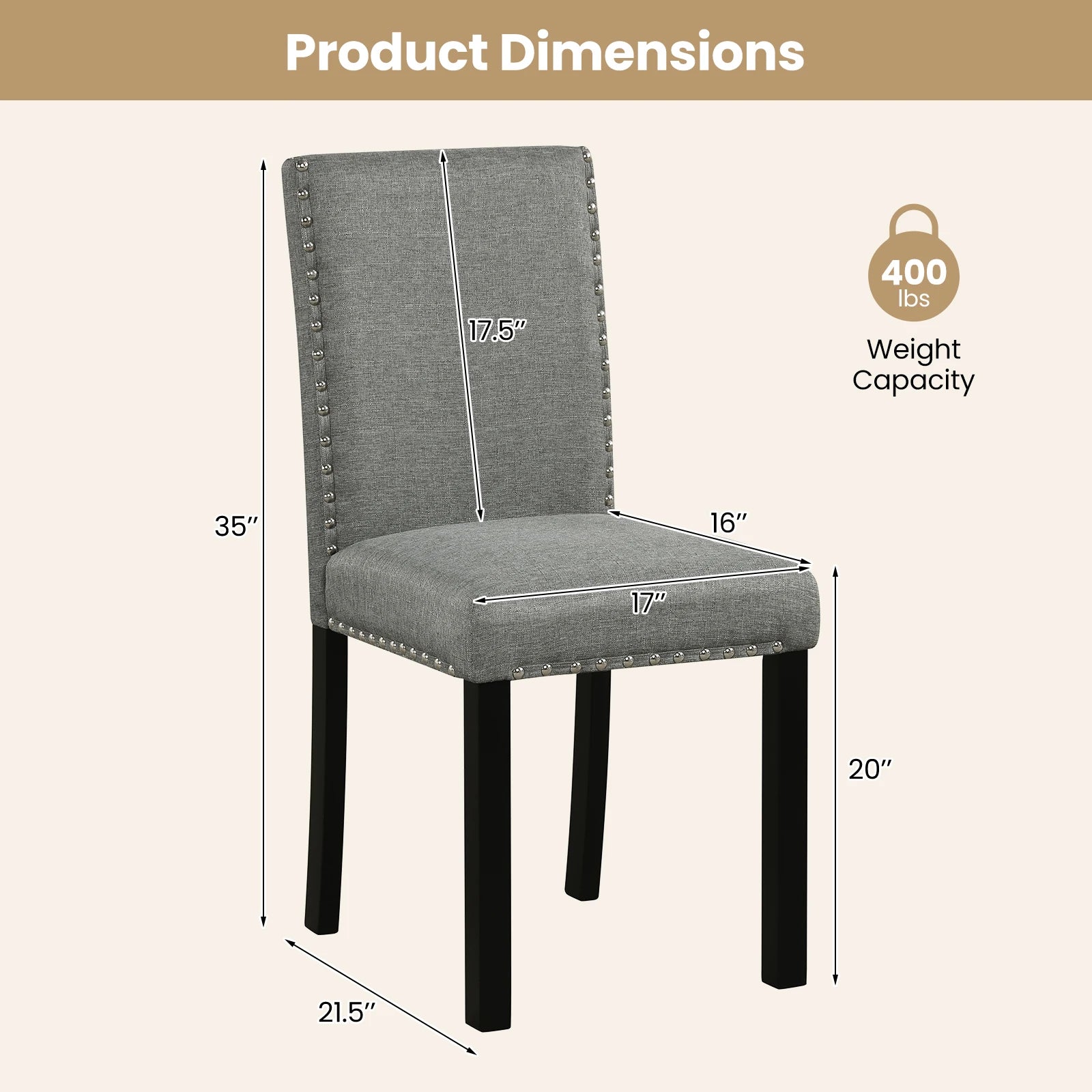 Wooden Dining Chairs Set of 4