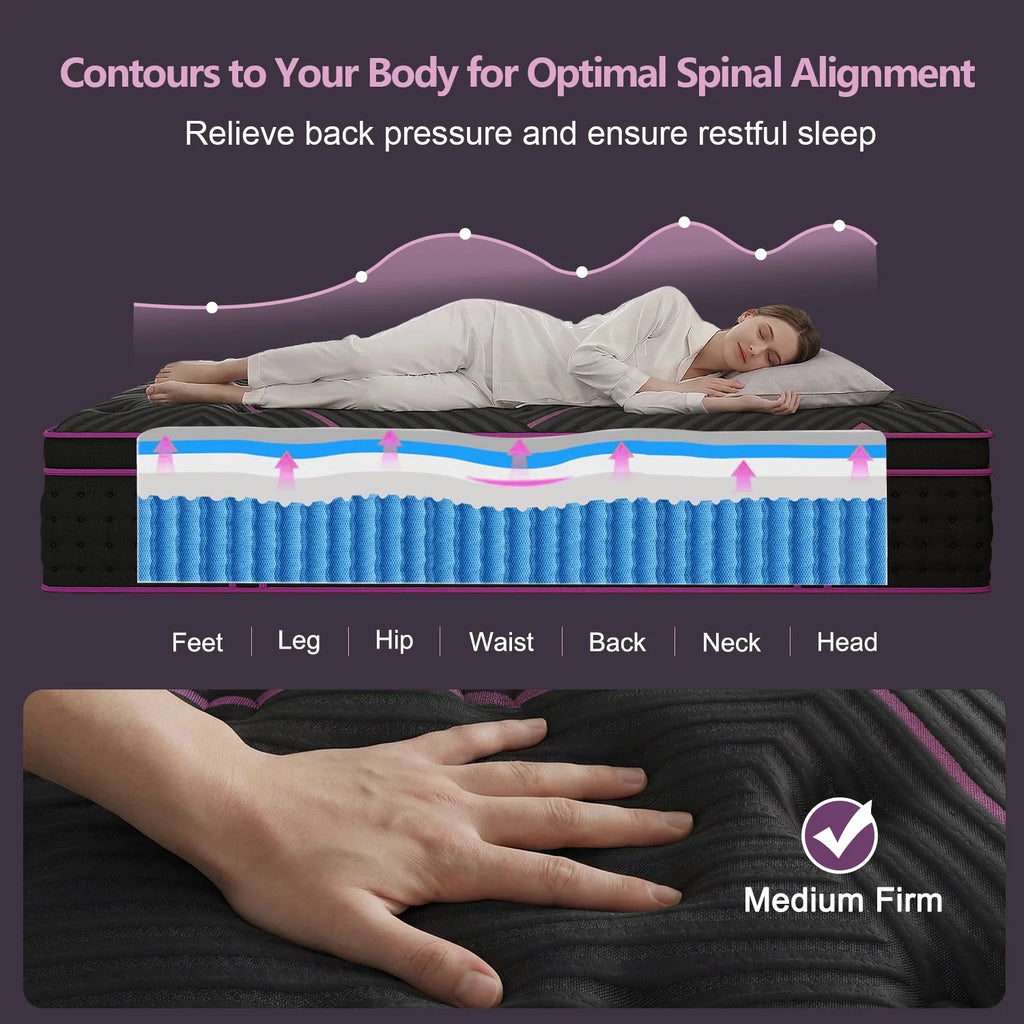 Hybrid Gel Memory Foam Mattress with Pocket Spring