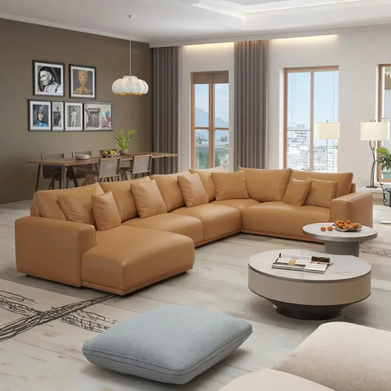 Beige Living Room Combination Sofa