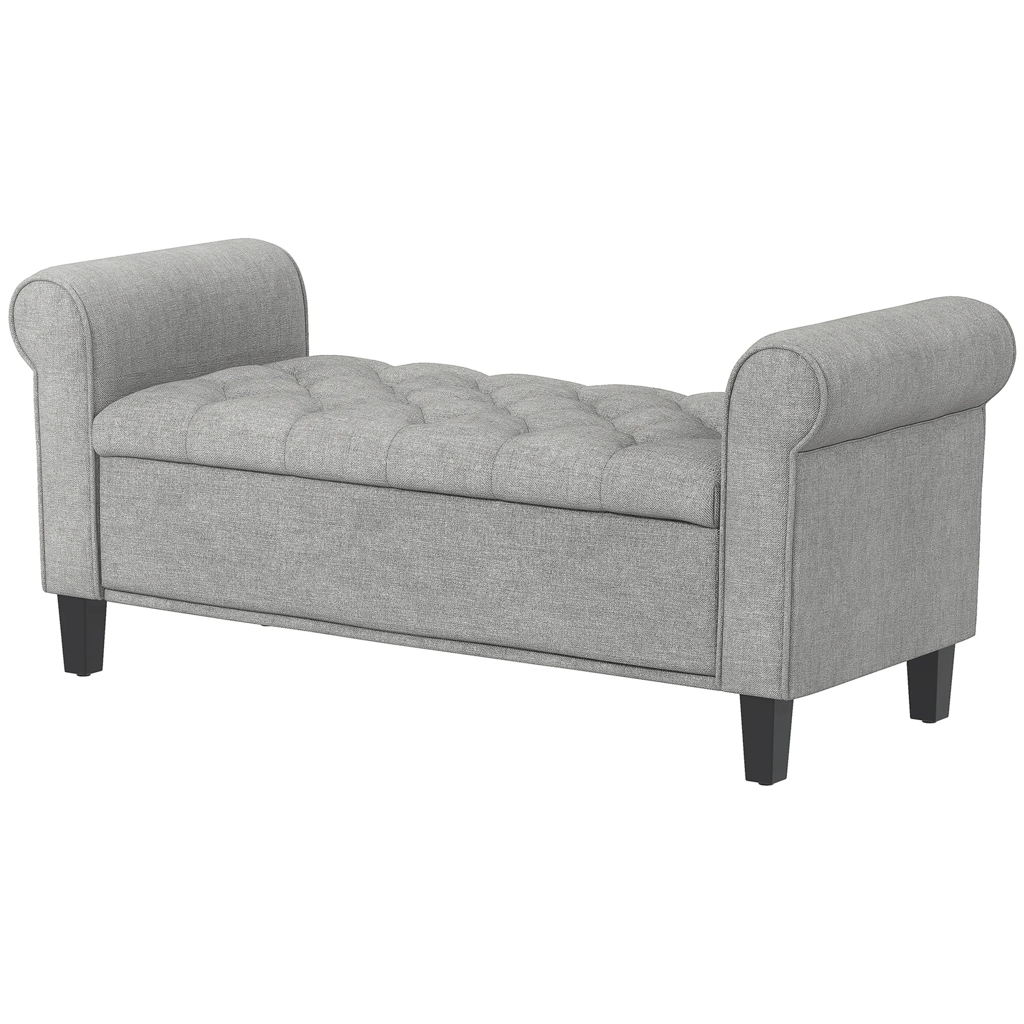 Modern Tufted Storage Bench for End of Bed