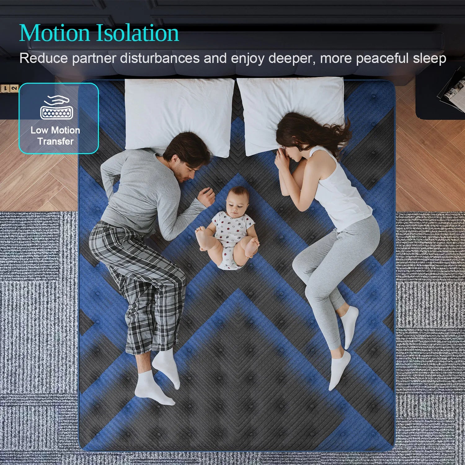 12"Gel Memory Foam Hybrid Pocket Spring Mattress T