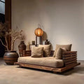 Japanese Style Solid Wood Sofa Bed