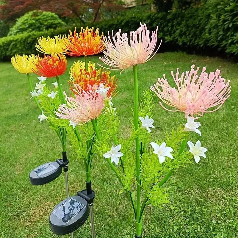 2PC Solar Bian Flower LED Garden Lights,Outdoor Waterproof Lawn Lamp,Landscape Lighting For Yard,Walkway,Path,Party,Christmas