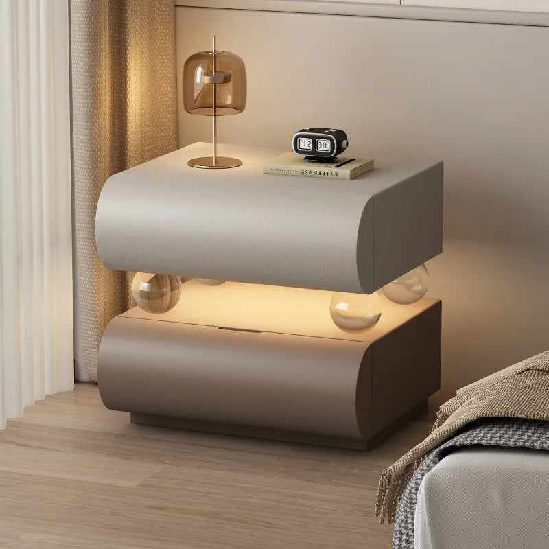 Trendy Small Simple Corner Bedside Table