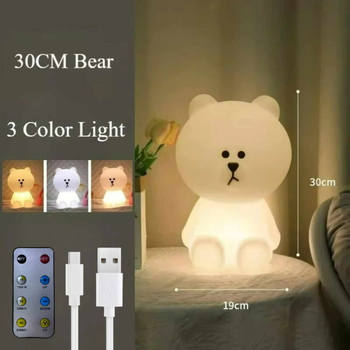 Cute Lighting Mood Light with Remote Control Dimming