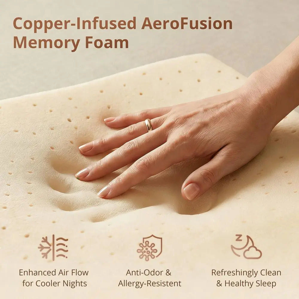 Queen Size 12 Inch Cooling Copper Gel Memory Foam Mattress